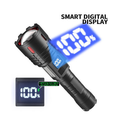 Καλή τιμή. Δυνατός 1500-1600 Lumens LED φακός φακού με επαναφορτιζόμενο USB τύπου C και τηλεσκοπικό ζουμ για κάμπινγκ πεζοπορία εξωτερικά σε απευθείας σύνδεση
